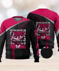 I Wear Pink For My Mom 3D Full Print Ugly Sweater Christmas Gift Sweater