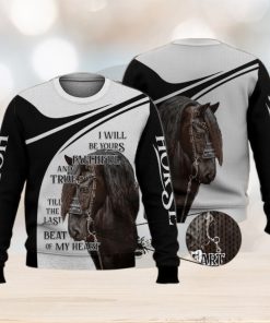 I Will Be Your Faithful Black Horse 3D Full Print Ugly Sweater Christmas Gift Sweater