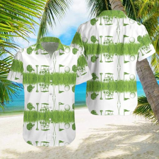 Icon Golf Green Pattern Hawaiian Aloha Shirts