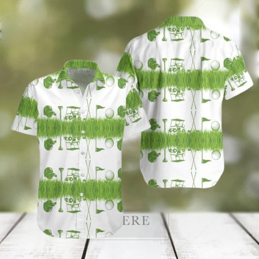 Icon Golf Green Pattern Hawaiian Aloha Shirts