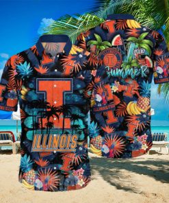 Illinois Fighting Illini NCAA Flower Classic Full Print Hawaiian Shirt