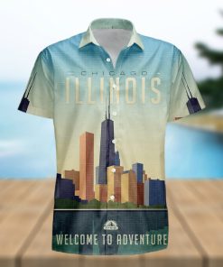 Illinois Retro Style Travel Summer 3D Hawaiian Shirt Gift For Men And Women Fans