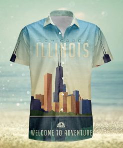 Illinois Retro Style Travel Summer 3D Hawaiian Shirt Gift For Men And Women Fans