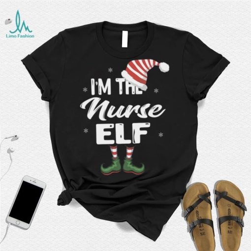 Im The Nurse Elf Christmas Eve Xmas Elf Squad Costume Long Sleeve T Shirt
