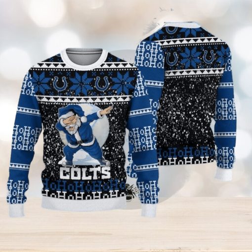 Indianapolis Colts Dabbing Santa Ugly Christmas Sweater 3D Gift For Fans