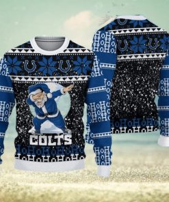 Indianapolis Colts Dabbing Santa Ugly Christmas Sweater 3D Gift For Fans