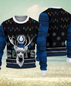 Indianapolis Colts Deer Funny Ugly Christmas Sweater 3D Gift For Fans