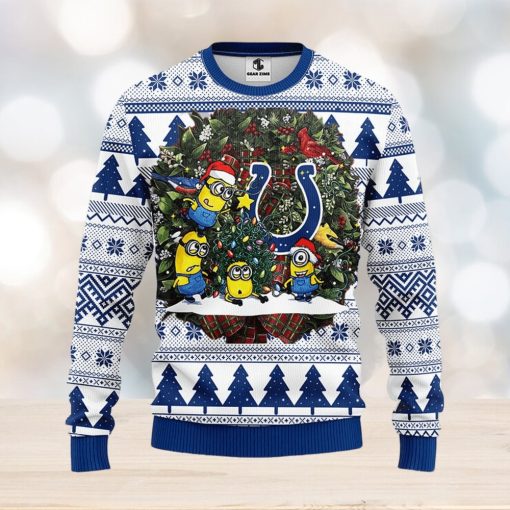 Indianapolis Colts Minion Christmas Ugly Sweater