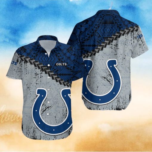 Indianapolis Colts NFL Polynesian Tattoo Hawaiian Shirt