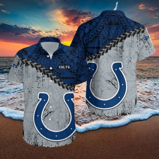 Indianapolis Colts NFL Polynesian Tattoo Hawaiian Shirt