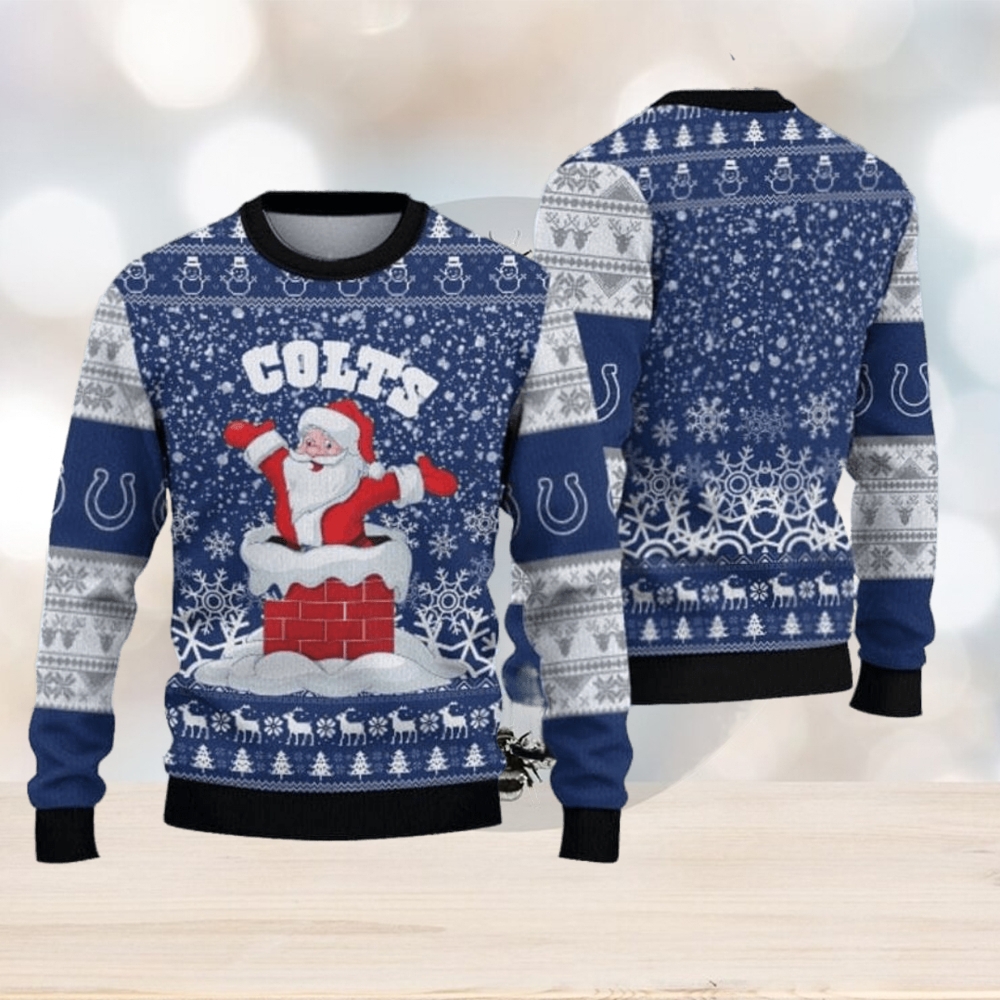 3D Print Indianapolis Colts Sweater NFL Football Fans Ugly Christmas  Sweater Christmas Gift For Men And Women
