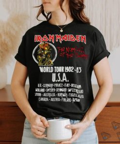 Iron Maiden The Number Of The Beast World Tour 1982 89 Usa T shirt