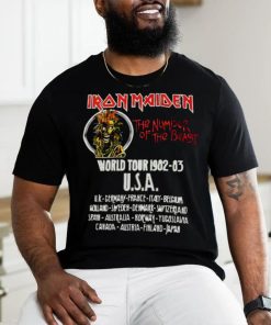 Iron Maiden The Number Of The Beast World Tour 1982 89 Usa T shirt