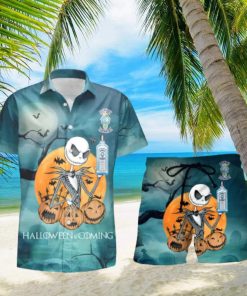 Jack Skellington Halloween Bombay Sapphire Hawaiian Shirt And Shorts Halloween Gift hawaiian shirt