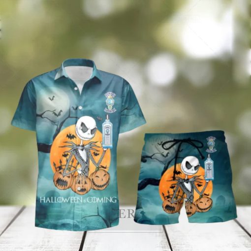 Jack Skellington Halloween Bombay Sapphire Hawaiian Shirt And Shorts Halloween Gift hawaiian shirt