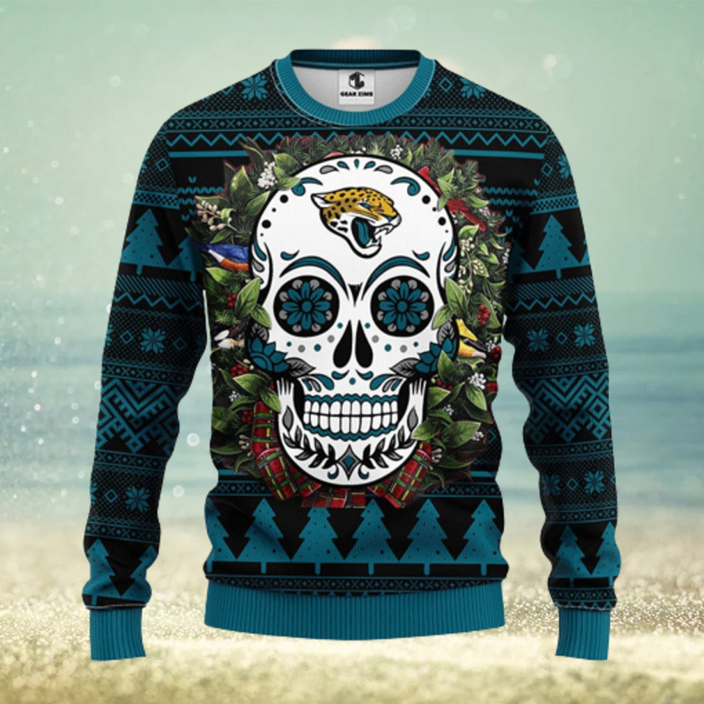 Jacksonville Jaguars Christmas Skull Halloween Ugly Christmas