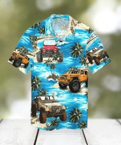 Jeep On Beach Blue Summer Vibe Unisex Hawaiian Shirts