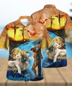 Jesus Saves Lion And Lamb Hawaiian Shirt