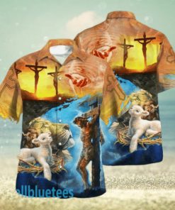 Jesus Saves Lion And Lamb Hawaiian Shirt