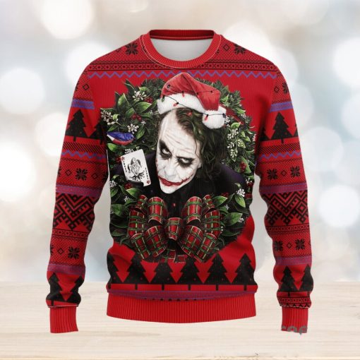 Joker With Card Noel Mc Thanksgiving Women Mens Ugly Christmas Sweater