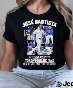 Jose Bautista August 12, 2023 Toronto Blue Jays Thank You For The Memories T Shirt