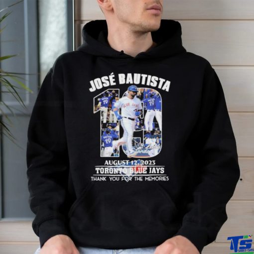 Jose Bautista August 12, 2023 Toronto Blue Jays Thank You For The Memories T Shirt