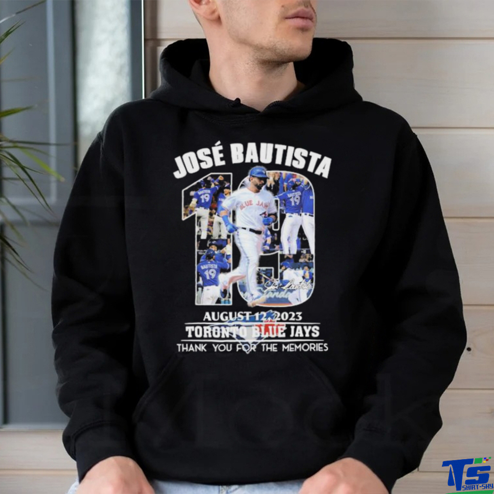 Jose Bautista August 12 2023 Toronto Blue Jays thank you for the memories  shirt, hoodie, sweater and long sleeve