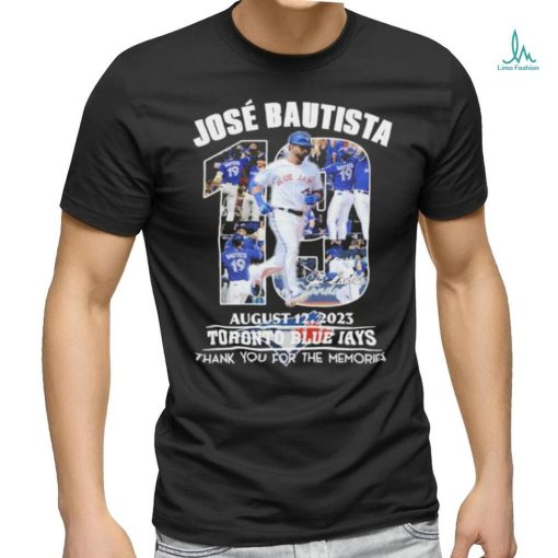 Jose Bautista August 12, 2023 Toronto Blue Jays Thank You For The Memories T Shirt