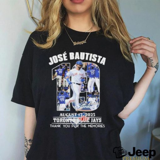 Jose Bautista August 12, 2023 Toronto Blue Jays Thank You For The Memories T Shirt