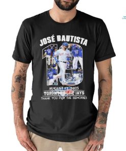 Jose Bautista August 12, 2023 Toronto Blue Jays Thank You For The Memories T Shirt