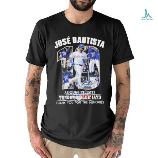 Jose Bautista August 12, 2023 Toronto Blue Jays Thank You For The Memories T Shirt