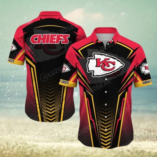 Kansas City Chiefs NFL Team Football Beach Shirt Summer Button Down Hawaiian Shirt Best Fan Ever