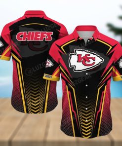 Kansas City Chiefs NFL Team Football Beach Shirt Summer Button Down Hawaiian Shirt Best Fan Ever