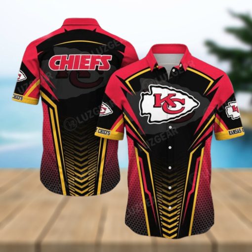 Kansas City Chiefs NFL Team Football Beach Shirt Summer Button Down Hawaiian Shirt Best Fan Ever