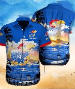 Kansas Jayhawks NCAA Custom All Over Print 3D Pocket Hawaiian