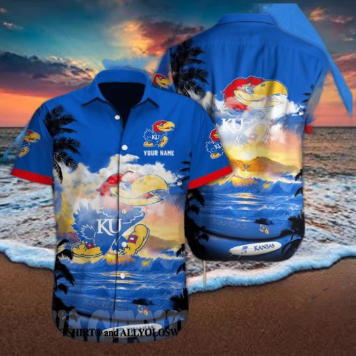 Kansas Jayhawks NCAA Custom All Over Print 3D Pocket Hawaiian