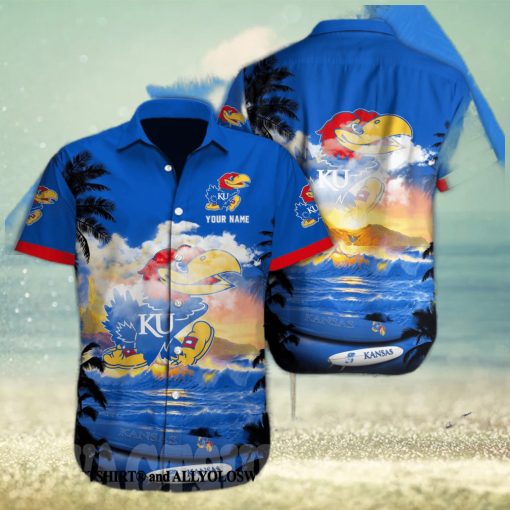 Kansas Jayhawks NCAA Custom All Over Print 3D Pocket Hawaiian