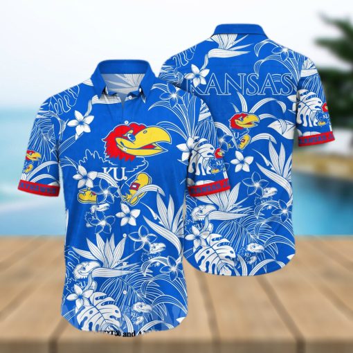 Kansas Jayhawks NCAA Floral All Over Print Unisex Hawaiian Shirt