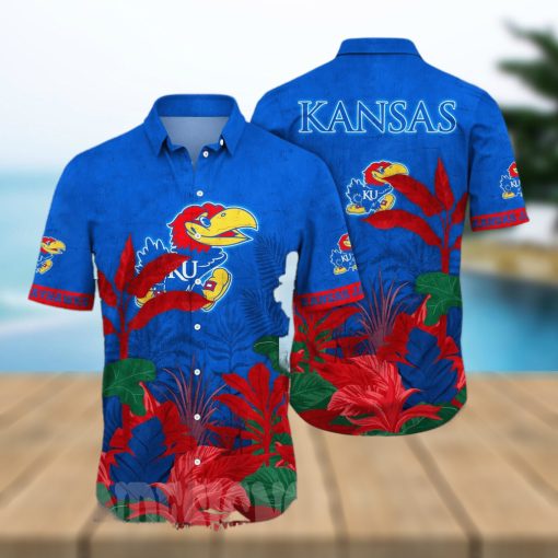 Kansas Jayhawks NCAA Flower Classic All Over Printed Hawaiian Shirt