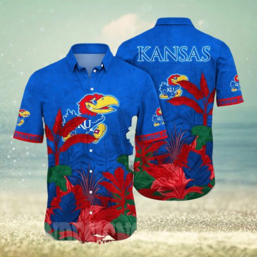 Kansas Jayhawks NCAA Flower Classic All Over Printed Hawaiian Shirt