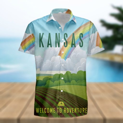 Kansas Retro Style Travel Summer 3D Hawaiian Shirt Gift For Men And Women Fans