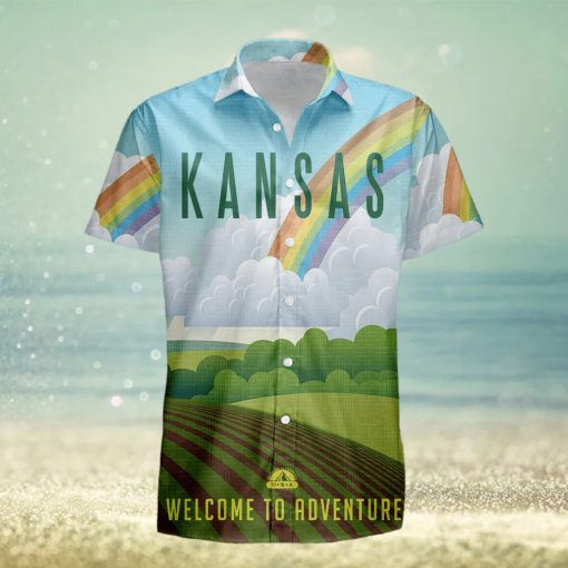 Kansas Retro Style Travel Summer 3D Hawaiian Shirt Gift For Men And Women Fans