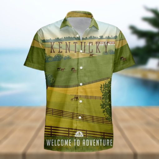 Kentucky Retro Style Travel Summer 3D Hawaiian Shirt Gift For Men And Women Fans