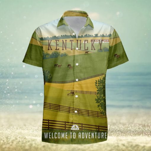 Kentucky Retro Style Travel Summer 3D Hawaiian Shirt Gift For Men And Women Fans