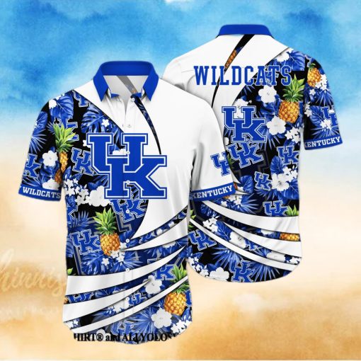 Kentucky Wildcats NCAA Flower Full Printed 3D Hawaiian Shirt