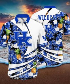 Kentucky Wildcats NCAA Flower Full Printed 3D Hawaiian Shirt