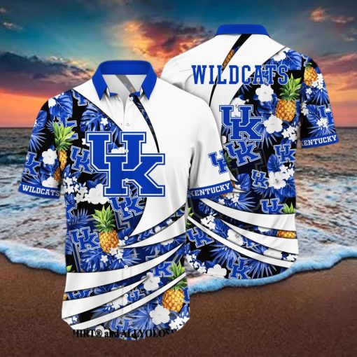 Kentucky Wildcats NCAA Flower Full Printed 3D Hawaiian Shirt