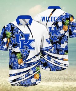 Kentucky Wildcats NCAA Flower Full Printed 3D Hawaiian Shirt