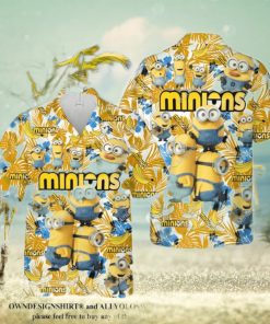 Kevin Bob Stuart Minions Aloha All Over Print Hawaiian Shirt – White