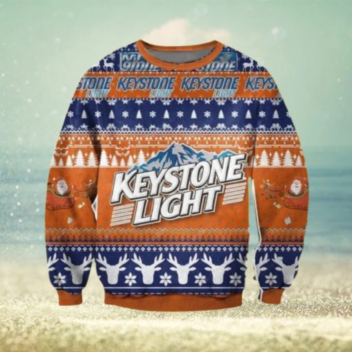 Keystone Light Christmas Ugly Sweater 3D Gift For Men And Women